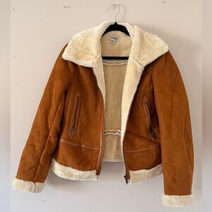 Charlotte Russe Brown Teddy Jacket with Cream Lining